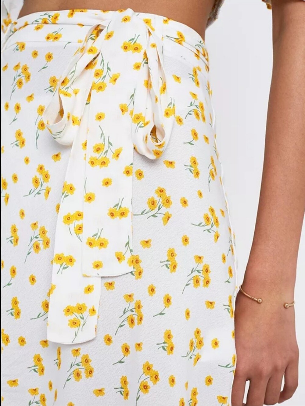 SO Daisy Print Wrap Plus Size Mini Skirt Size XXL